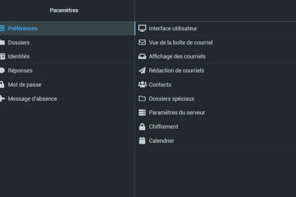 Nouvelles fonctionnalités webmail