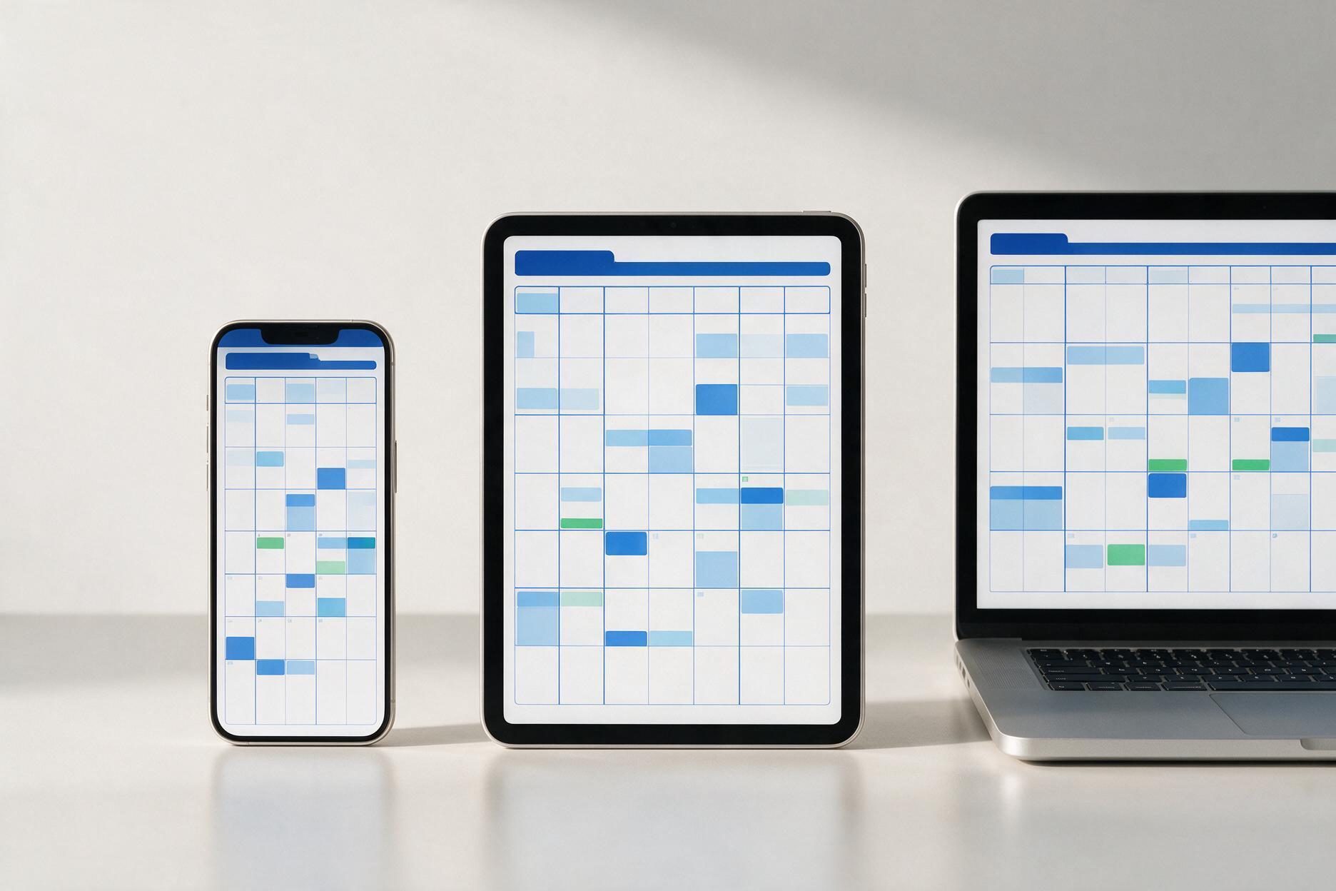 Agenda collaboratif synchronisé sur plusieurs appareils pour une PME