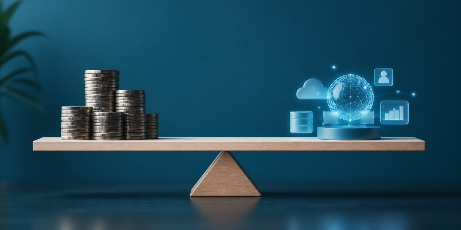 Balance comparant un nom de domaine pas cher et un domaine au juste prix avec ses services inclus
